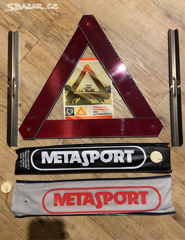 Retro výstražný trojúhelník Metasport - nový