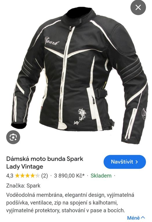 Moto Bunda dámská Spark Lady vel. XL