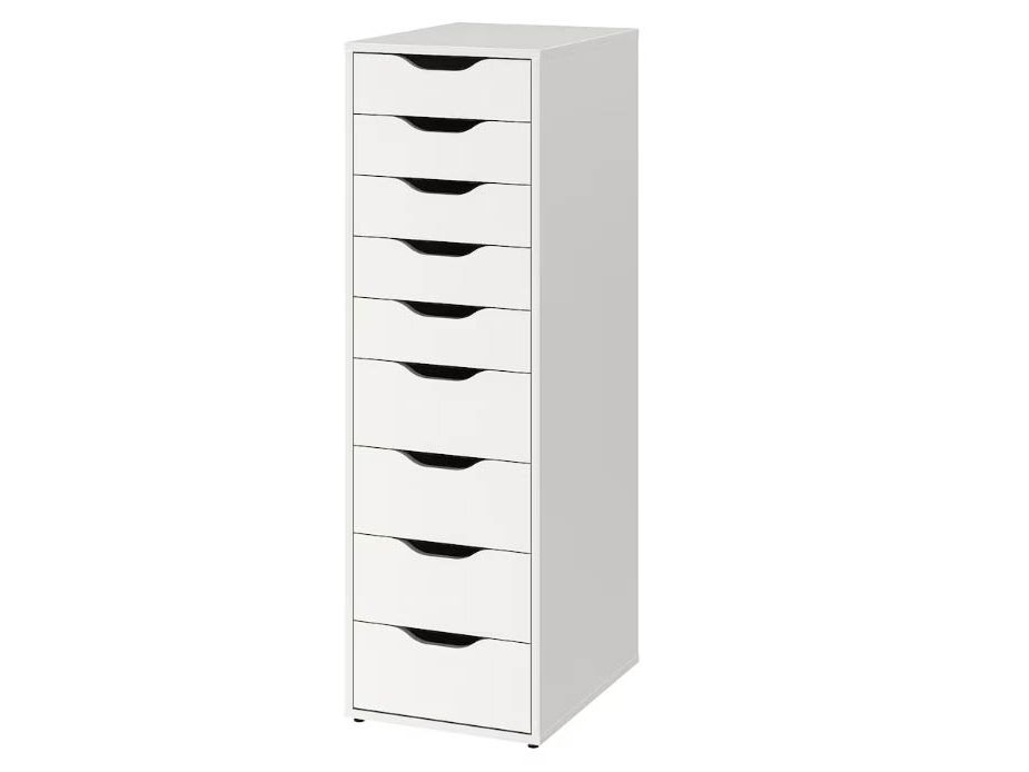 IKEA ALEX - komoda s 9 zásuvkami, bílá, 36x116 cm