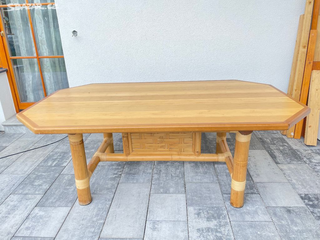 Bambusový jídelní stůl Sole Mio 211 x 126cm - TOP
