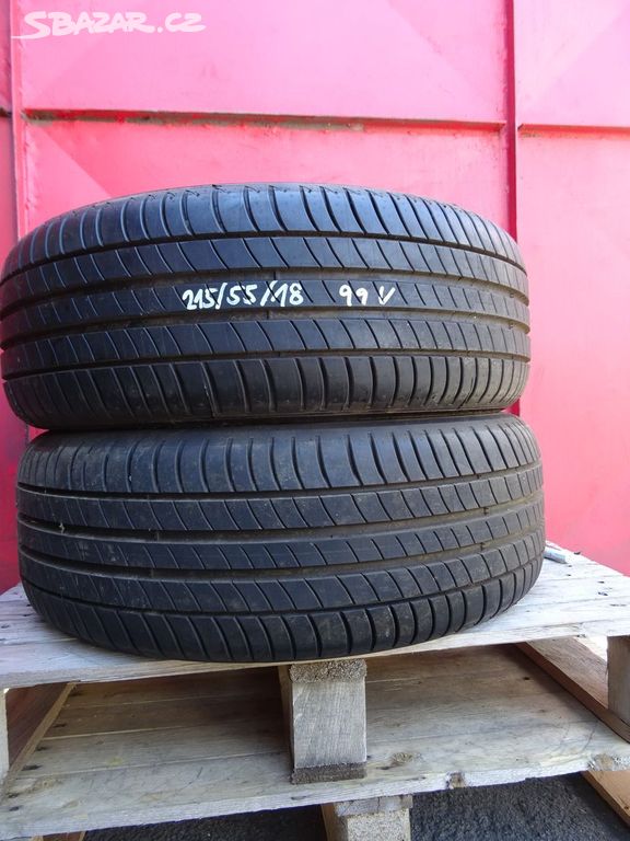 Letní pneu Michelin, 215/55/18, 2 ks, 7 mm