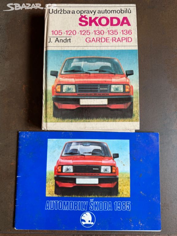 Škoda 1985 katalog a kniha Opravy a údržba