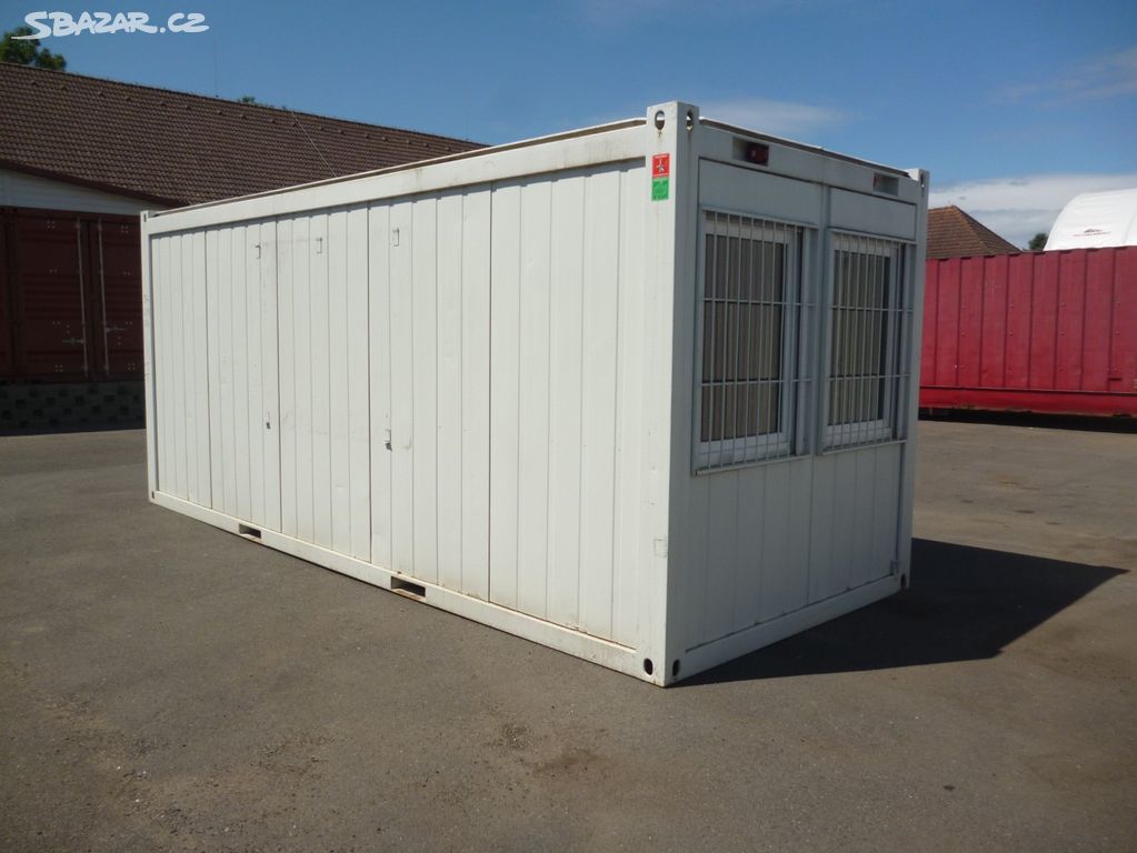 Kancelářský/obytný/ubytovací kontejner s mřížemi