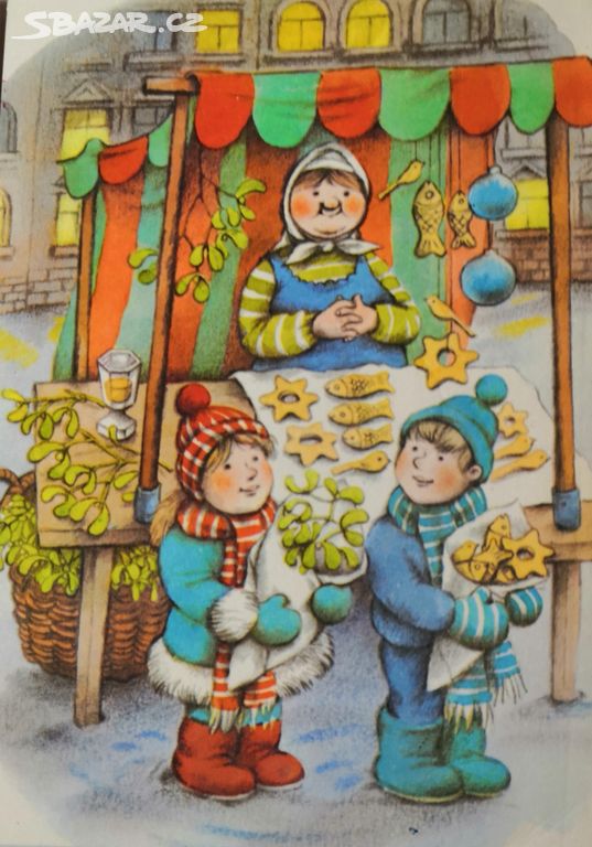 Prodám vánoční pohlednici M. Kánský