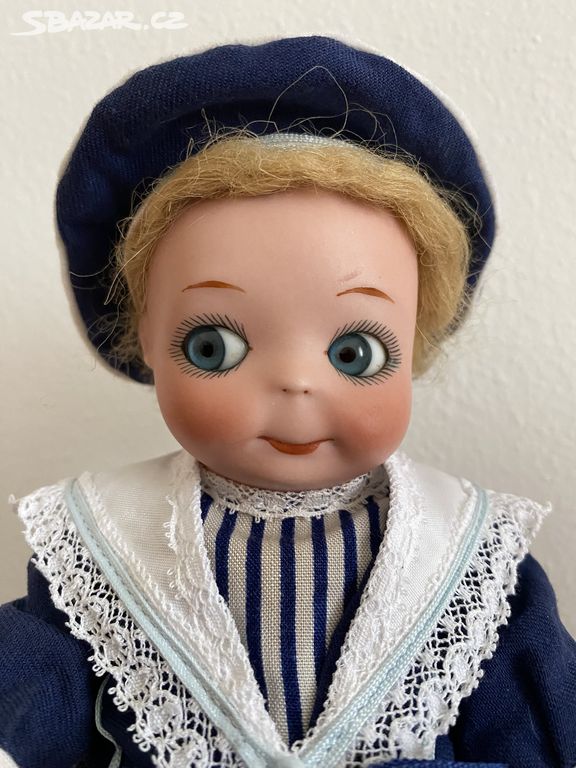 Vzácná starožitná panenka googly Armand Marseille