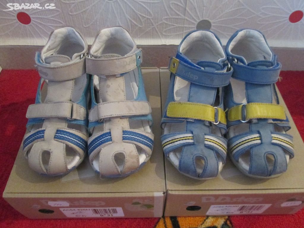 Dětské kožené sandály D.D.step vel. 31 - nošené