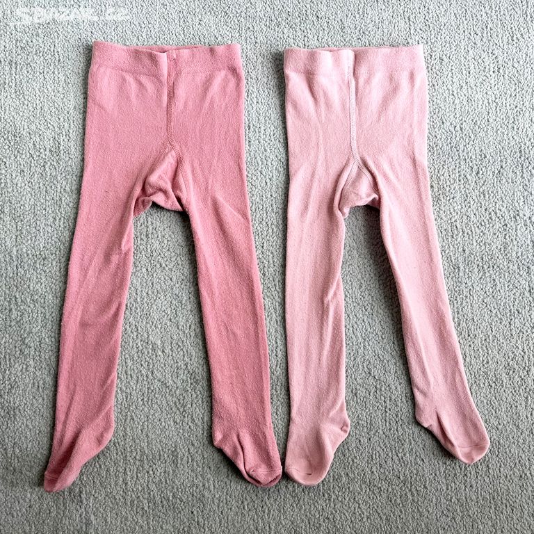 2x růžové punčocháče H&M vel. 74/80