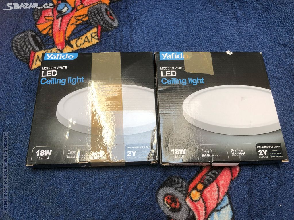 YAFIDO 2x LED stropní svítidlo 18W ultra tenké