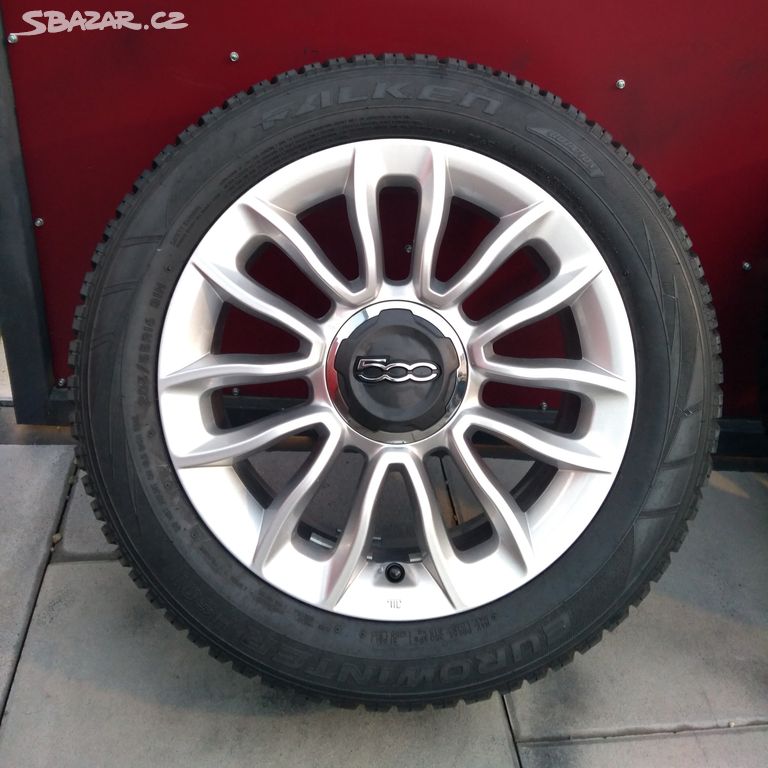 16"NEJETÁ ZIMNÍ obut ALU kola 5x98 FIAT 500L+ČIDLA