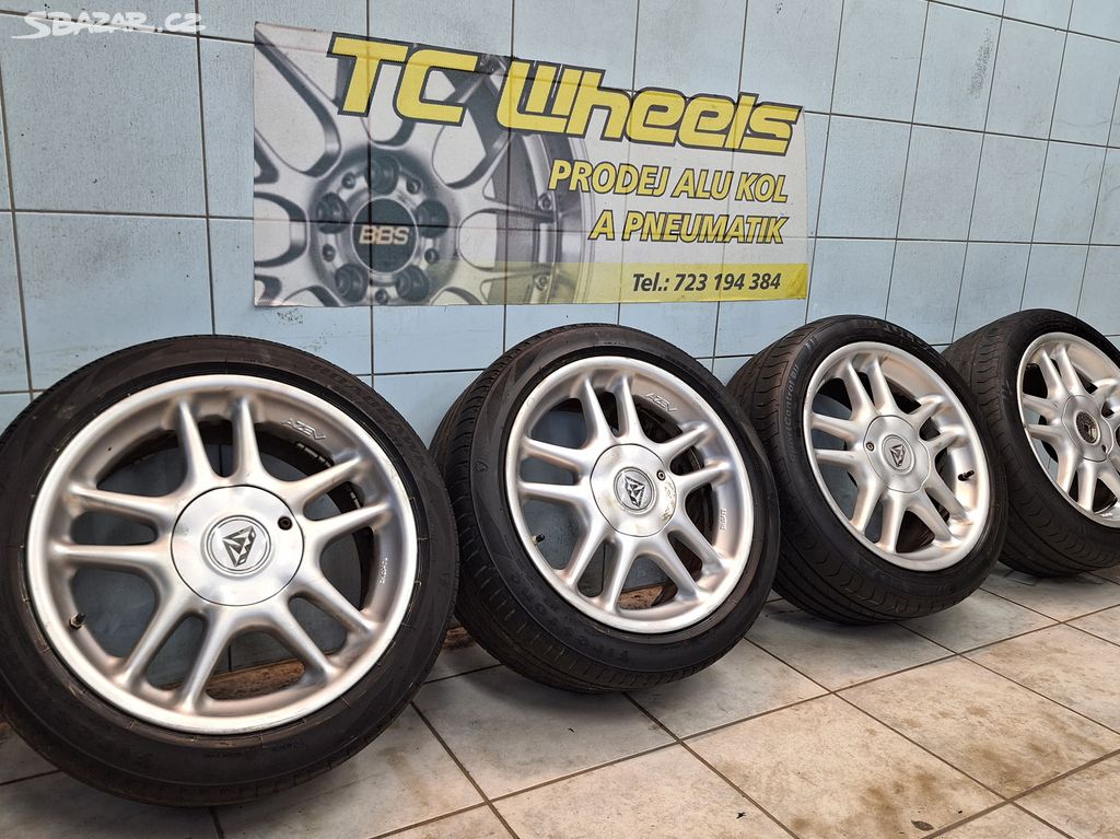 Alu kola R17 5x112 AZEV + letní pneu 225/45/17