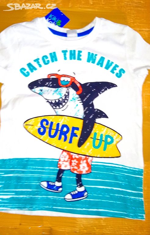 Nové tričko letní žralok surf moře