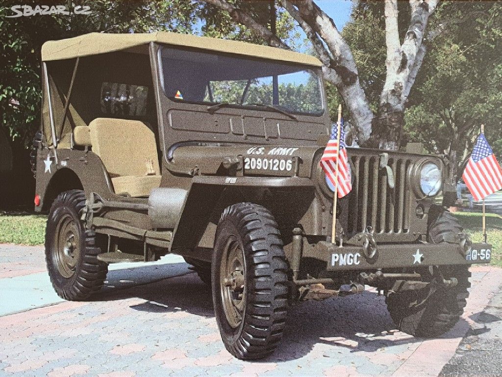 Plechová cedule JEEP U.S.ARMY