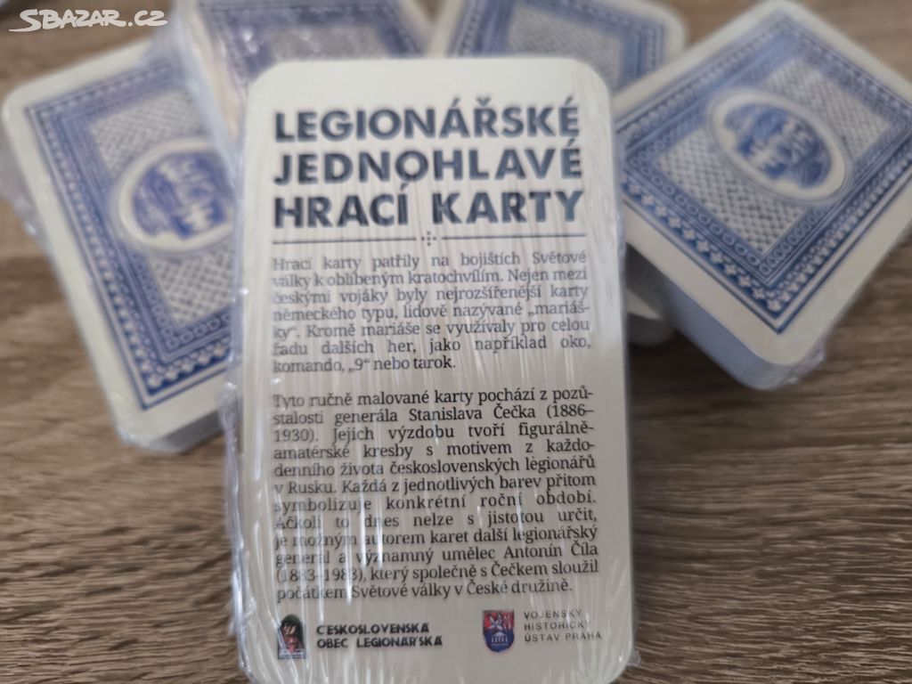 Legionářské jednohlavé hrací karty