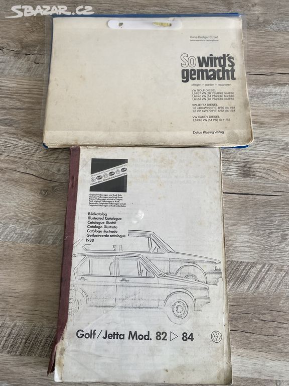VW GOLF - seznam dílů a manuál v NJ (rok 1976-1984