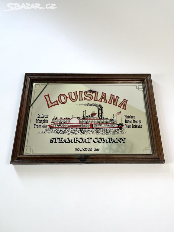 Reklamní zrcadlo Louisiana Steamboat Company