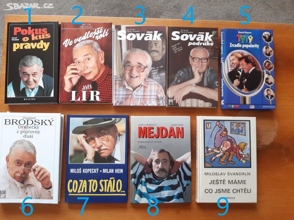 pamětí, memoáry, životopisy čs herců a spisovatelů