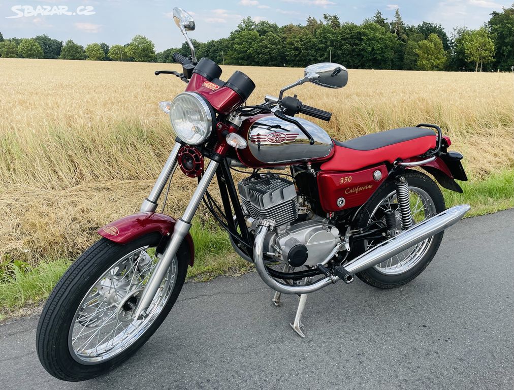 Jawa 350 s TP ČR New Californian