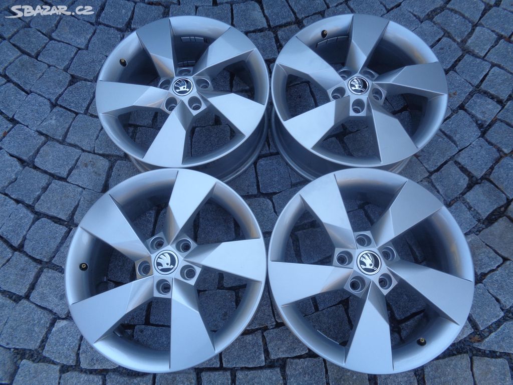 Alu kola 5x112 r17 Originál - Škoda,VW - TOP STAV