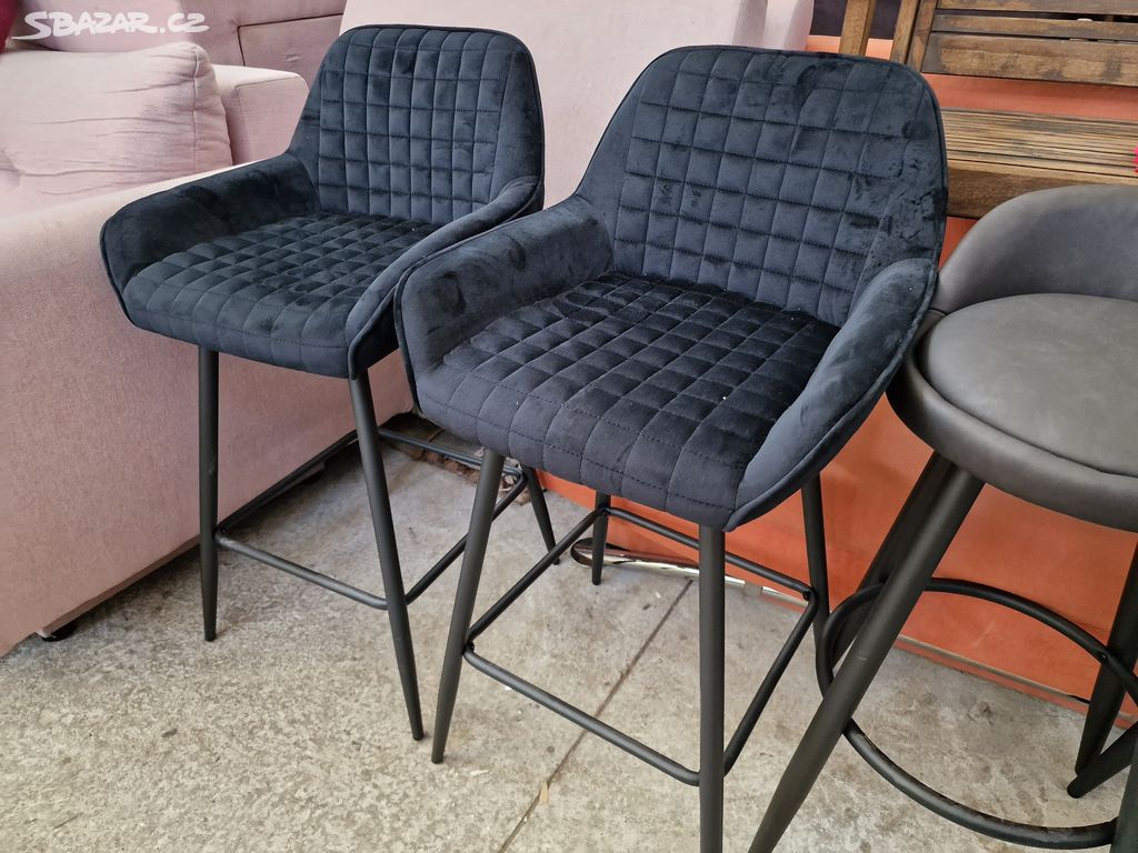 2x Křeslo Bar Nové 45x50 výška 63 cm