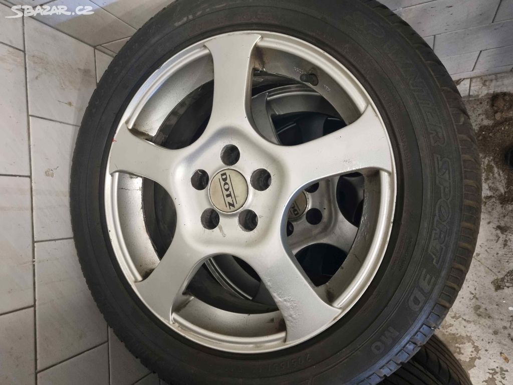 sada4x ALU disků 5x100 s pneu na Subaru, Škoda, VW