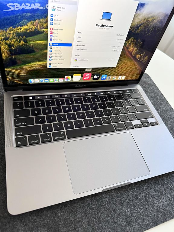 MacBook Pro M1 / 8GB / 512 GB, 13" šedá