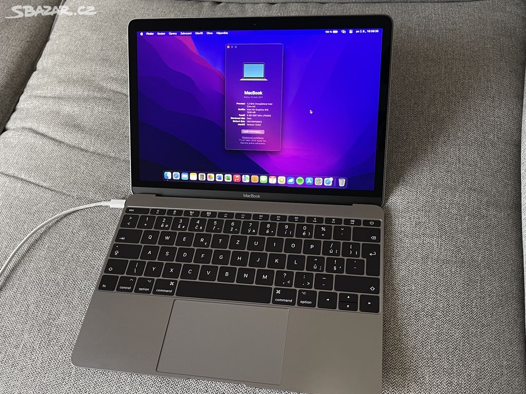 MacBook 12, 2017, 1,2GHz, Ram 8GB, 256GB, šedá