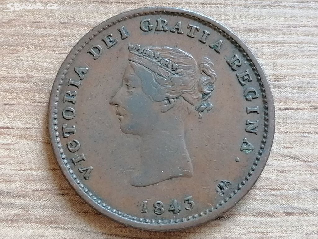 New Brunswick 1/2 Penny 1843 token mince Kanada