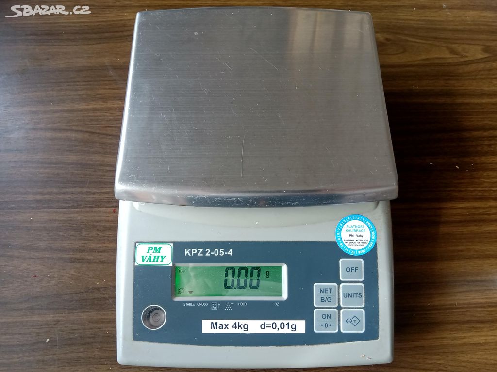 Kalibrované a cejchované váhy od 0,01g do 80 kg