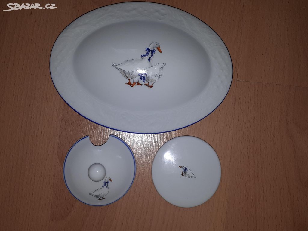 pokličky k porcelánu s husičkami