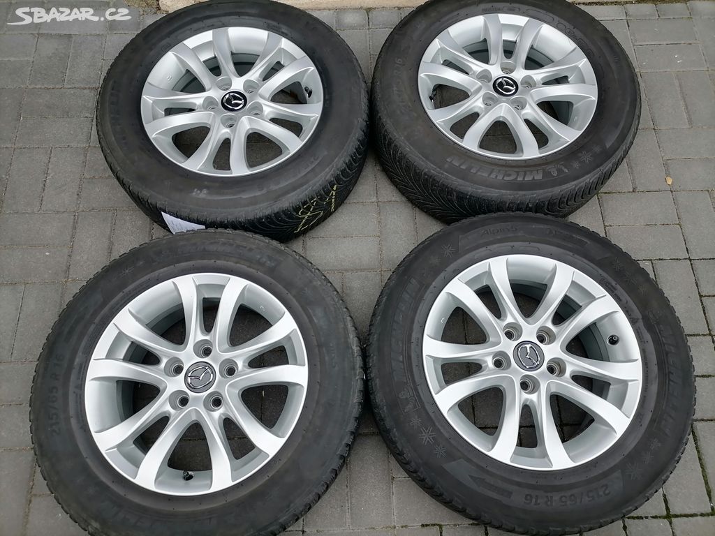 Mazda 6 orig alu kola 16" 6,5Jx16 114,3 zimní pneu