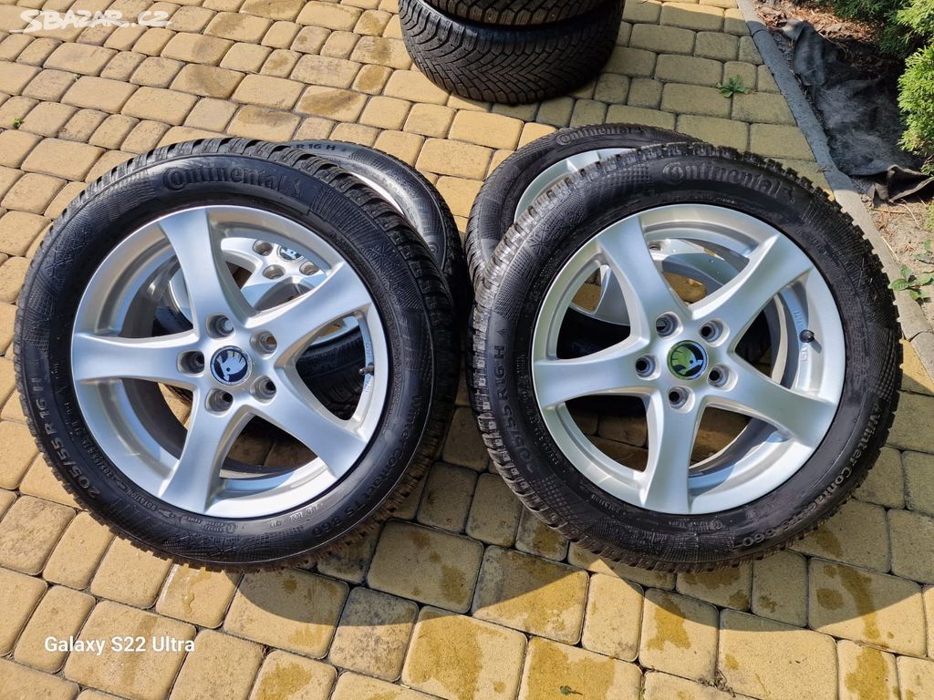 Alu kola 5x112 16" Škoda, VW Golf 7 zimní sada