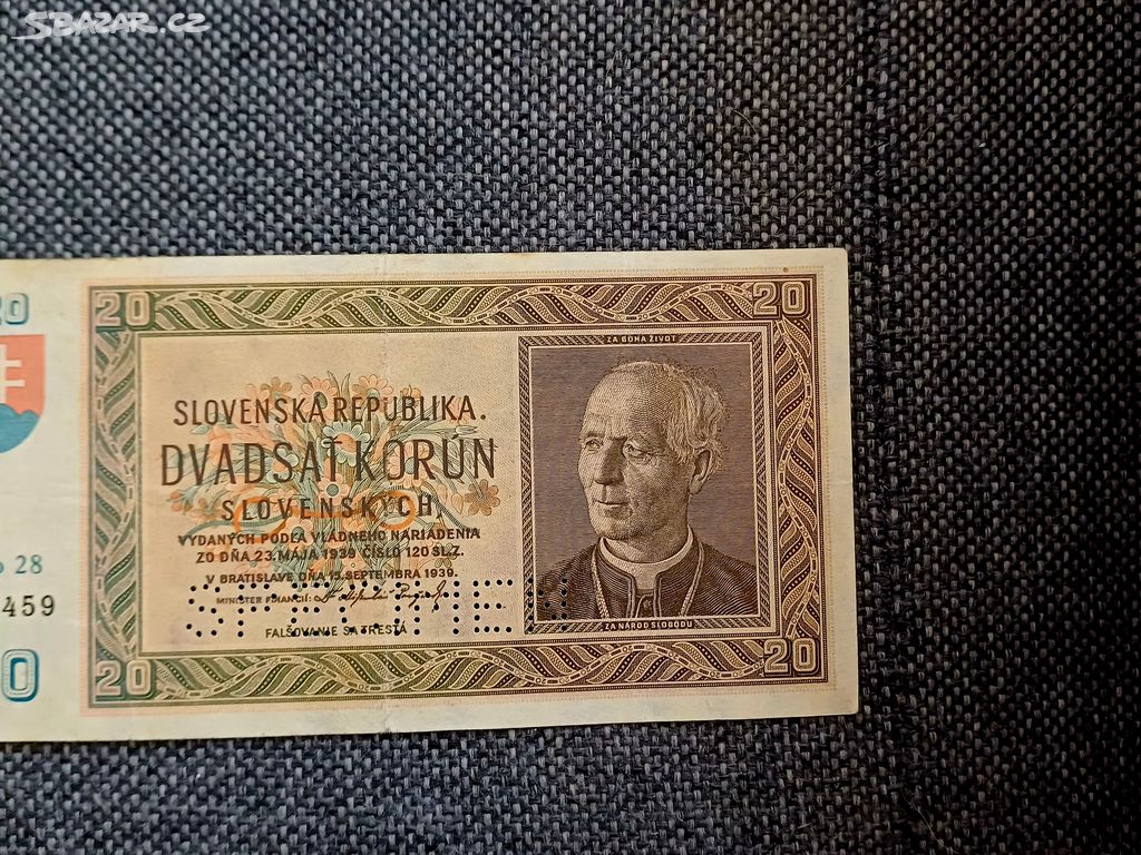 20ks 1939 slovensky stát specimen