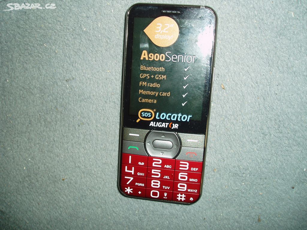 tlačitkový mobil Aligator A900 GPS Senior.