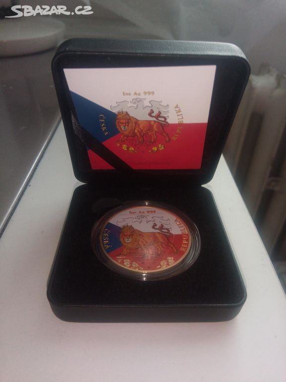 1 Oz Český lev 2020 kolorováno