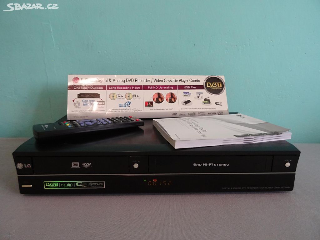 DVD rekordér+video-LG RCT689H- Kopíruje VHS na DVD