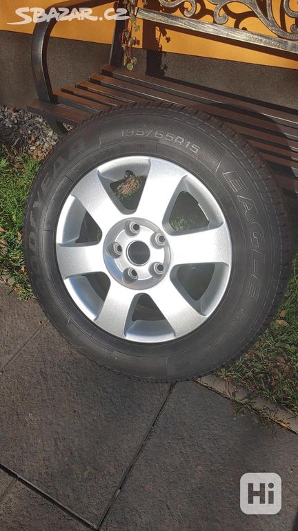 Alu disk + pneu Škoda 195/65 R15 - 1 kus - 6Jx15H2