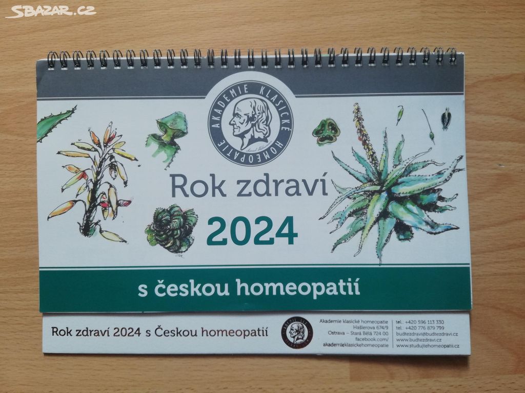 Kalendář Rok zdraví s českou homeopatií 2024