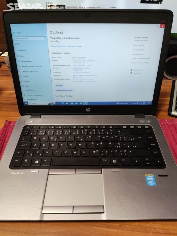 HP Core I5 (2x2,5Ghz),8gb,250gb SSD, baterie 5h+