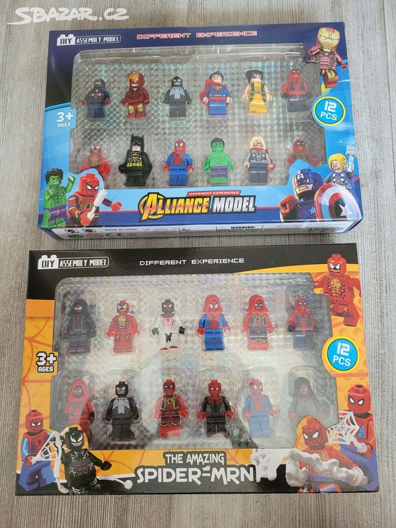 Figurky Avengers a Spiderman na lego sada 250