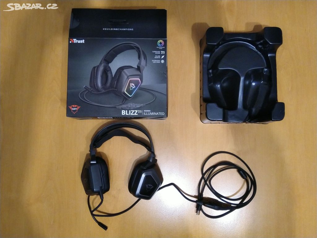 Sluchátka Trust GXT 450 Blizz RGB 7.1