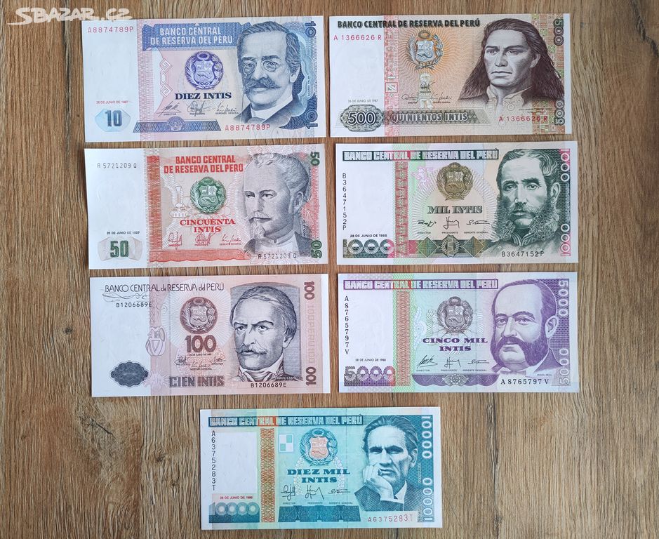 7 bankovek z PERU