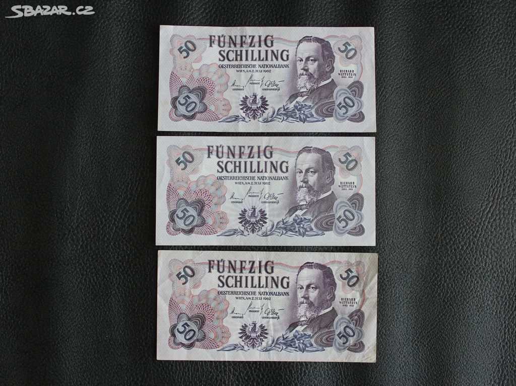 Rakousko 3 X 50 Schilling 1962