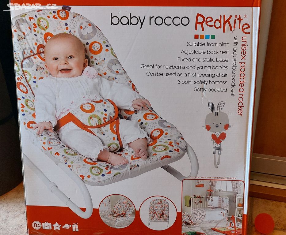 Houpací lehátko Baby Rocco Redkite