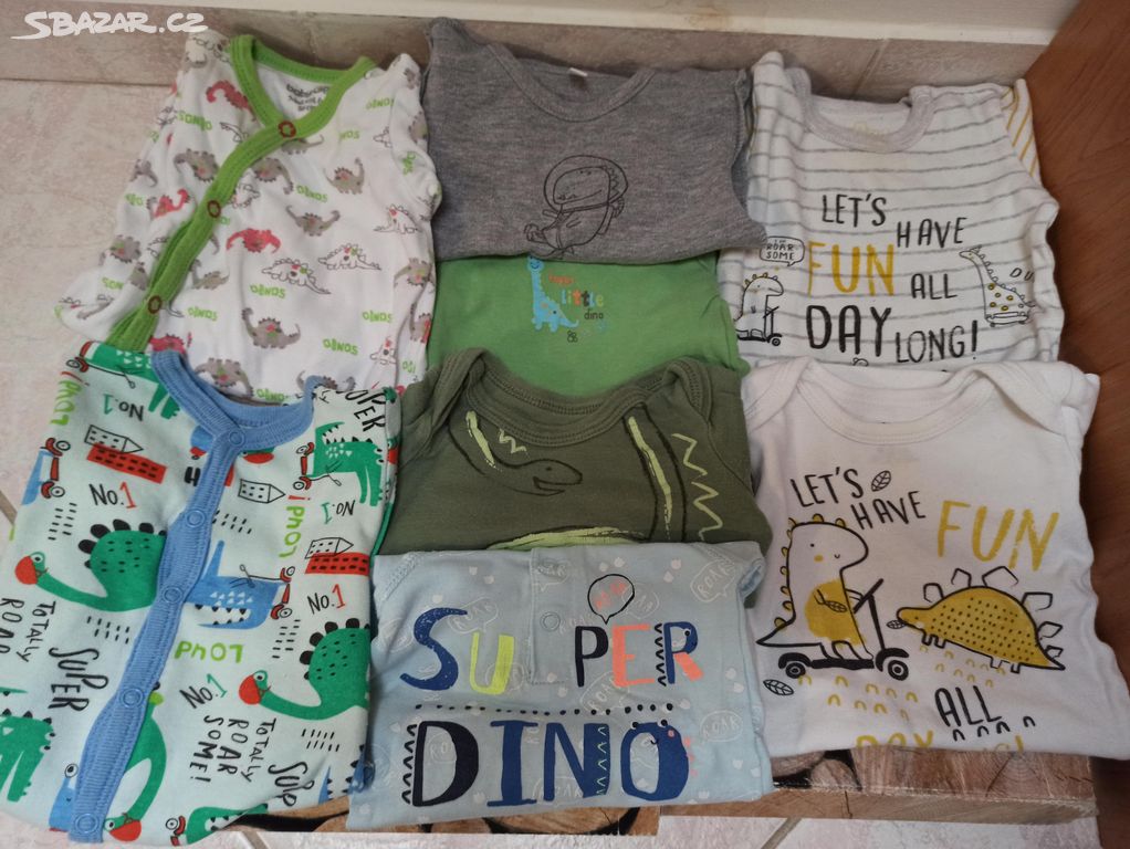 Dinosauři set oblečky - 0-3m