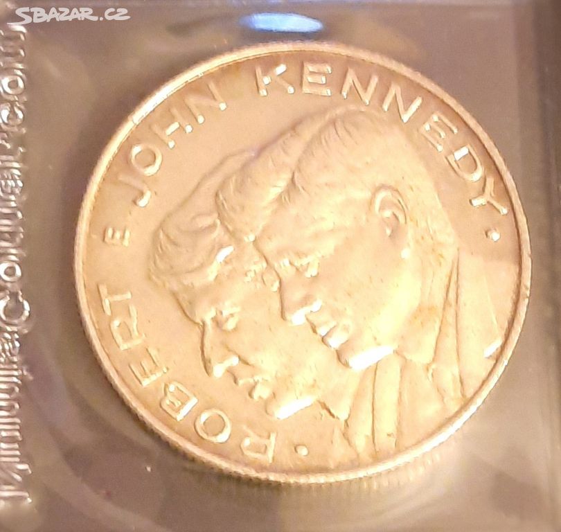 Mince Silver Ag , Medaile , 1 oz cca, Kennedy 68