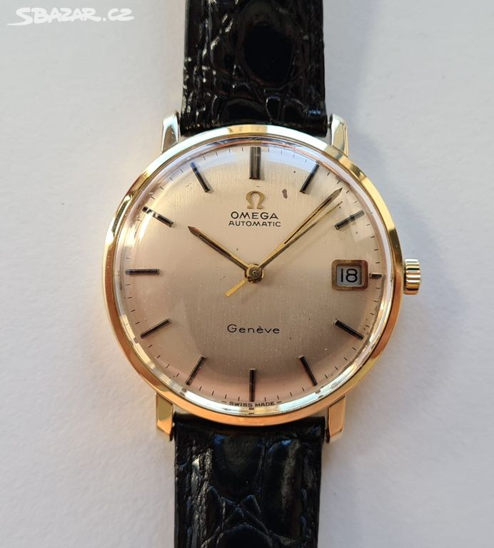 Pánské zlaté hodinky Omega Geneve Automatic 14K