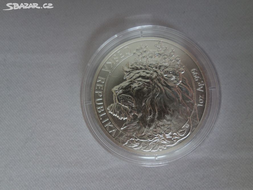 Investiční stříbro: 1 oz mince Český lev 2021