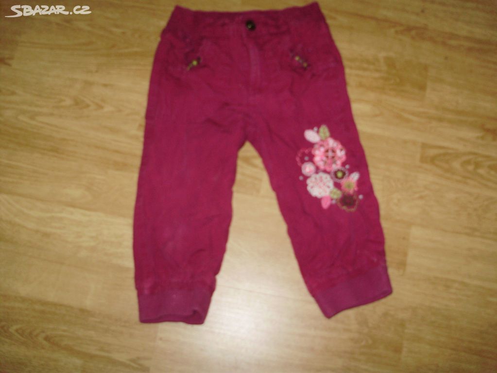 Dětské dívčí kalhoty H&M vel. 86 květinové