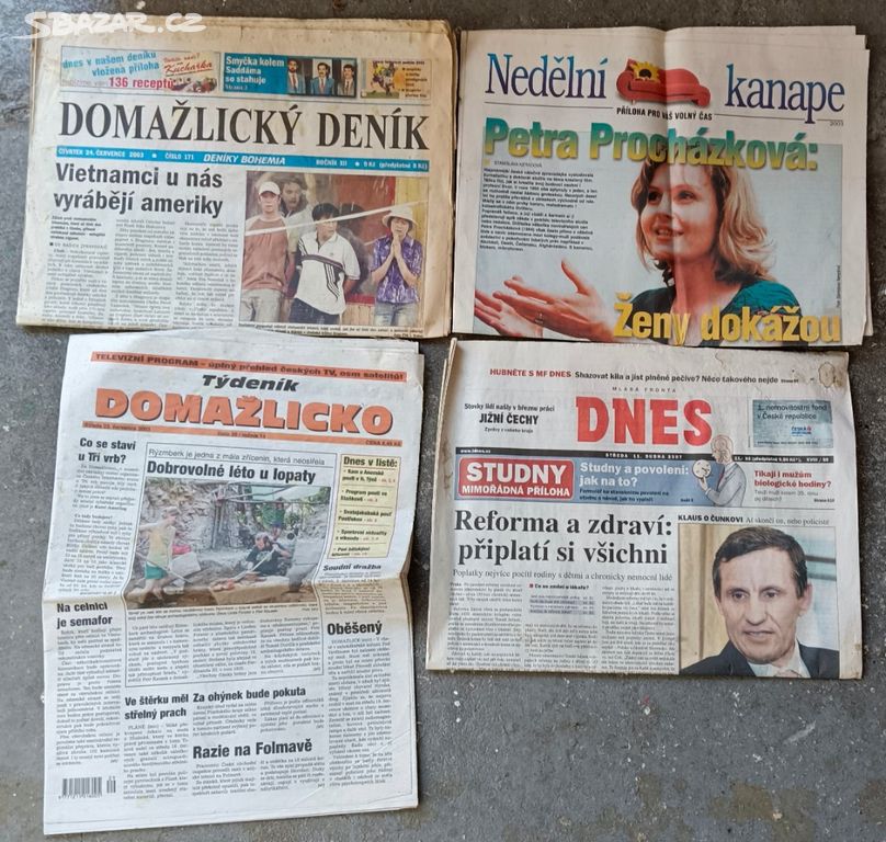 Retro noviny z Domažlic, Nedělní kanape, Dnes