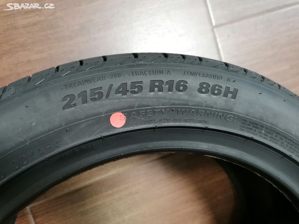 Nové letní pneumatiky Kumho 215/45 R16 - sada 4ks - Liberec - Sbazar.cz